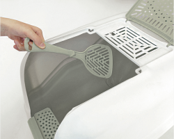 Netta Maxi Cat Litter Box - 66 x 49 x 50 cm/Light Green